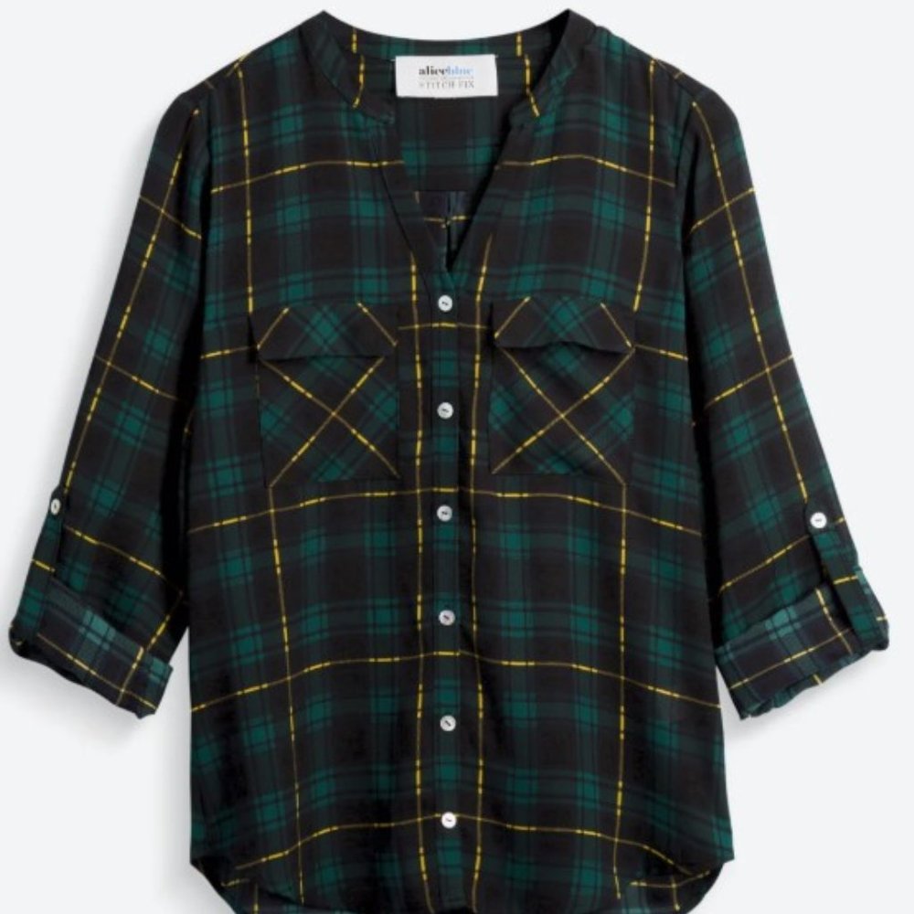 ALICE BLUE Boulder Button Down Blouse